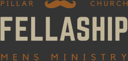 A moustache and text, the logo for fellaship, the mens ministry from Pillar CC