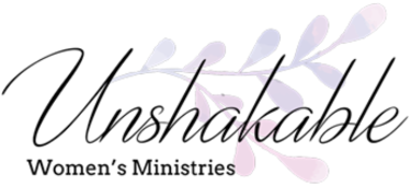 Leaves and text, the logo for unshakable, the women's ministry from Pillar CC