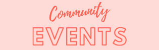 Red text saying community events